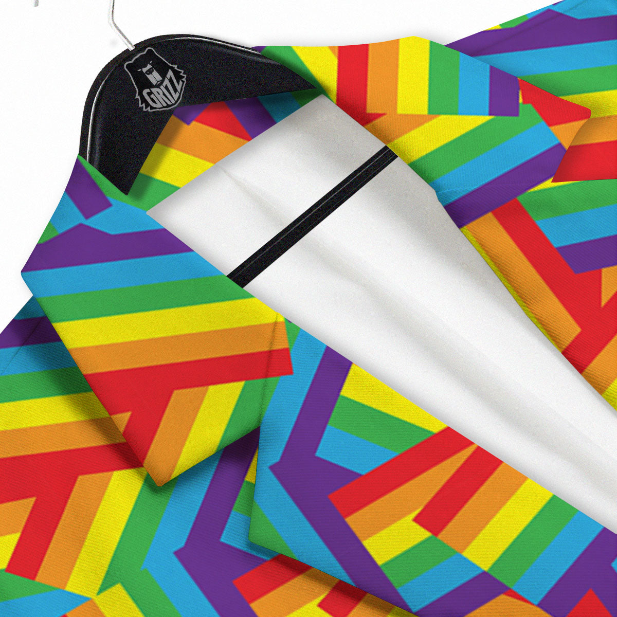 Rainbow Flag LGBT Pride Pattern Men's Sport Coat-grizzshop