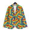 Rainbow Flag LGBT Pride Pattern Men's Sport Coat-grizzshop