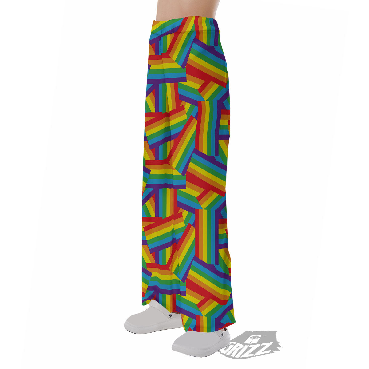 Rainbow Flag LGBT Pride Pattern Pajama Pants-grizzshop