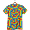 Rainbow Flag LGBT Pride Pattern T-Shirt-grizzshop