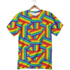 Rainbow Flag LGBT Pride Pattern T-Shirt-grizzshop