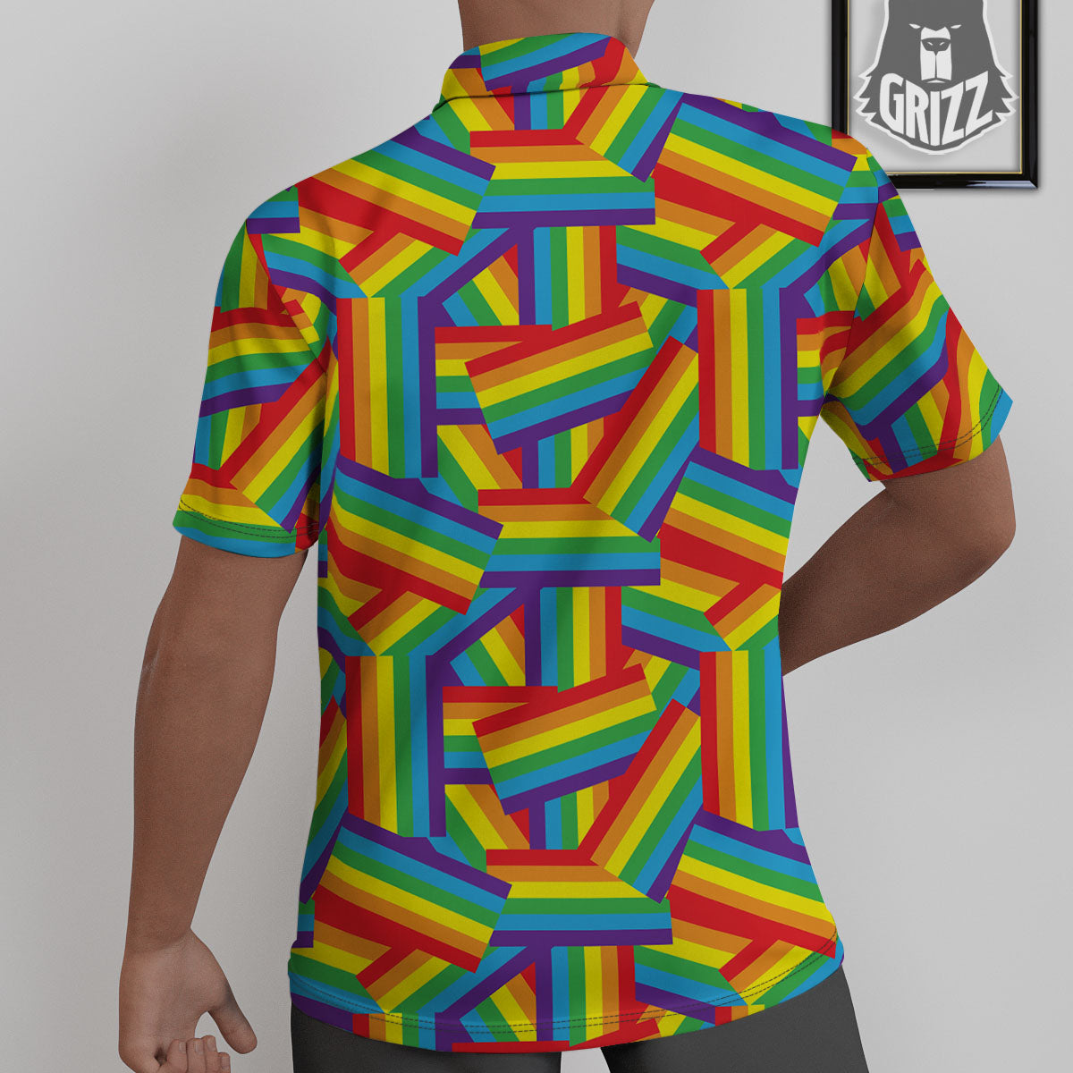Rainbow Flag LGBT Pride Pattern Untucked Shirts-grizzshop