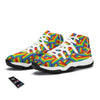 Rainbow Flag LGBT Pride Pattern White Bball Shoes-grizzshop