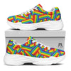 Rainbow Flag LGBT Pride Pattern White Chunky Shoes-grizzshop