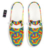 Rainbow Flag LGBT Pride Pattern White Loafers-grizzshop