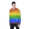 Rainbow Flag LGBT Pride Print Baseball Jacket-grizzshop