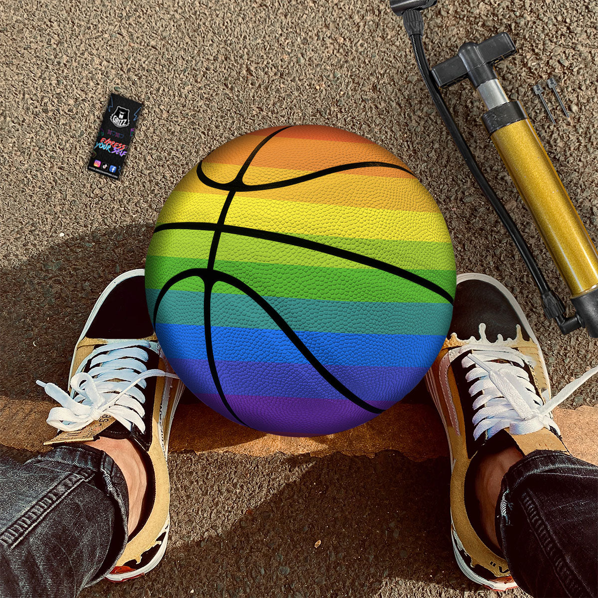 Rainbow Flag LGBT Pride Print Basketball-grizzshop