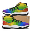 Rainbow Flag LGBT Pride Print Black Bball Shoes-grizzshop