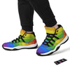 Rainbow Flag LGBT Pride Print Black Bball Shoes-grizzshop