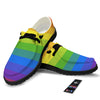 Rainbow Flag LGBT Pride Print Black Loafers-grizzshop