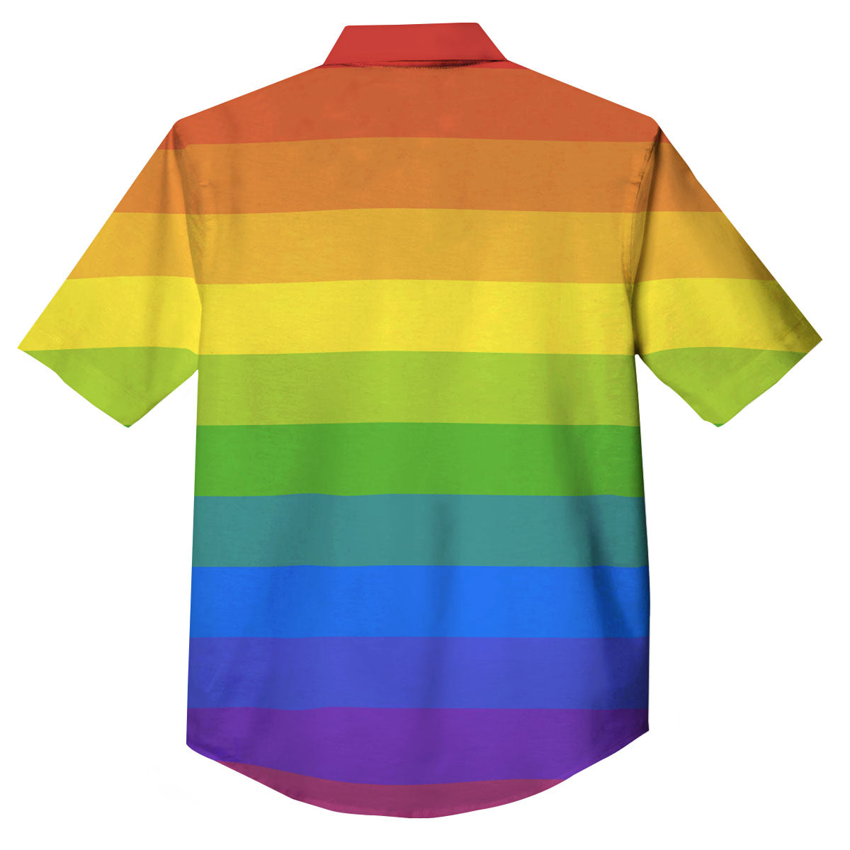 Rainbow Flag LGBT Pride Print Button Up Shirt-grizzshop