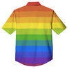 Rainbow Flag LGBT Pride Print Button Up Shirt-grizzshop