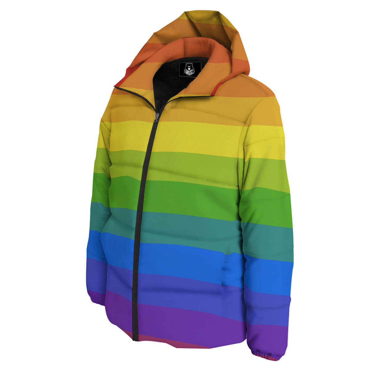 Rainbow Flag LGBT Pride Print Down Jacket-grizzshop