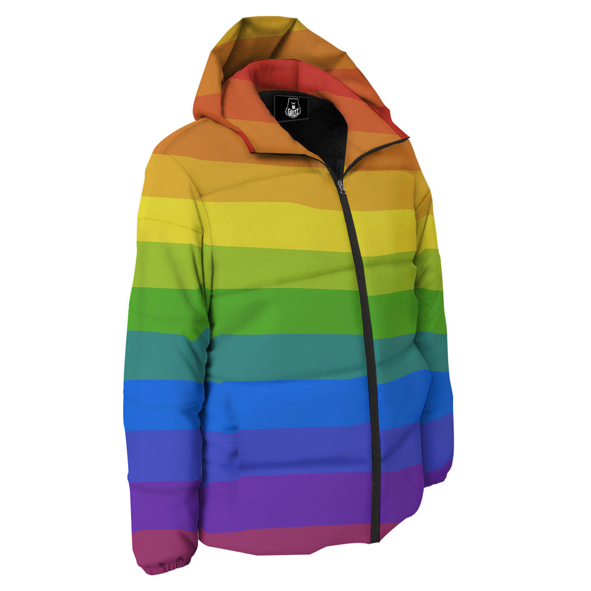 Rainbow Flag LGBT Pride Print Down Jacket-grizzshop