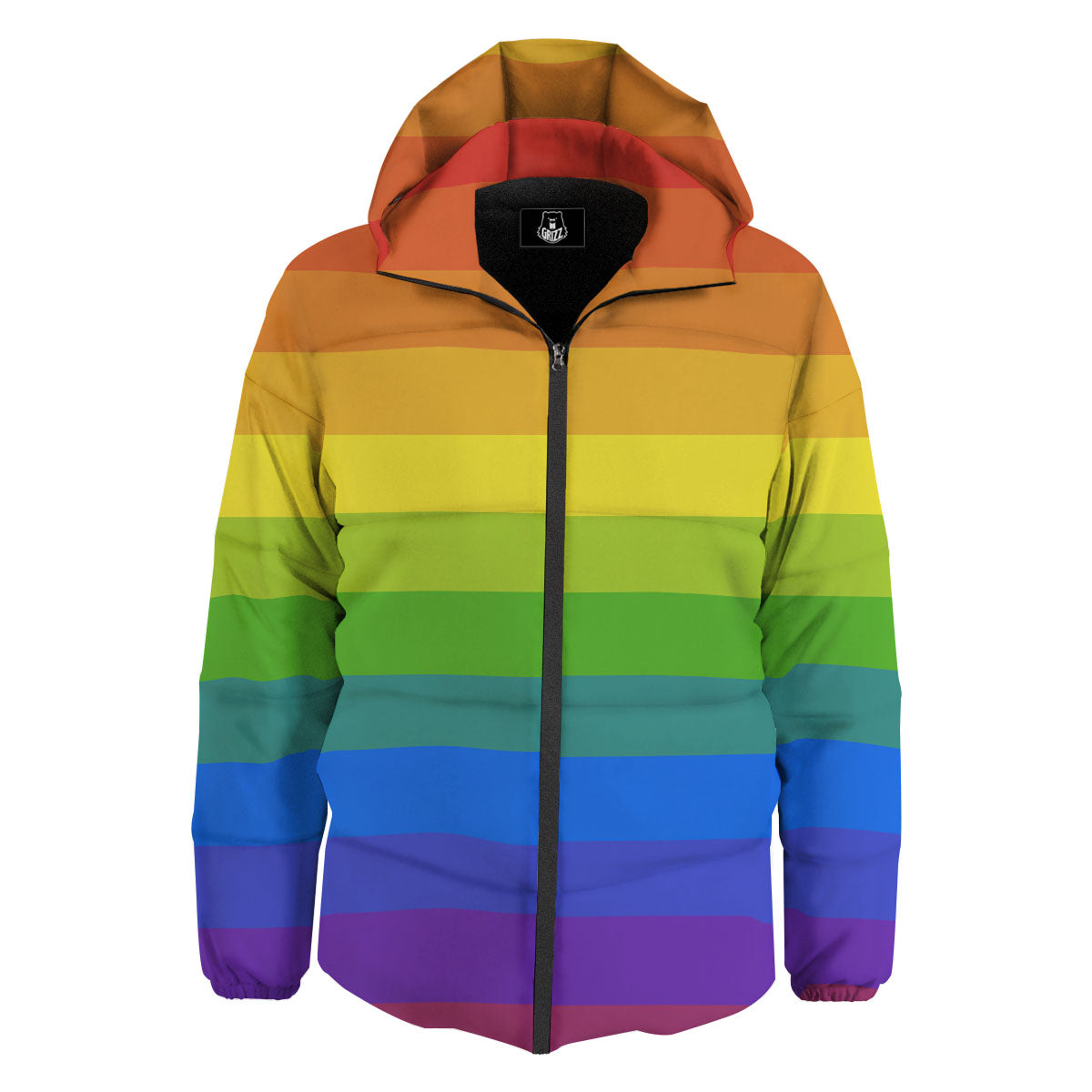 Rainbow Flag LGBT Pride Print Down Jacket-grizzshop