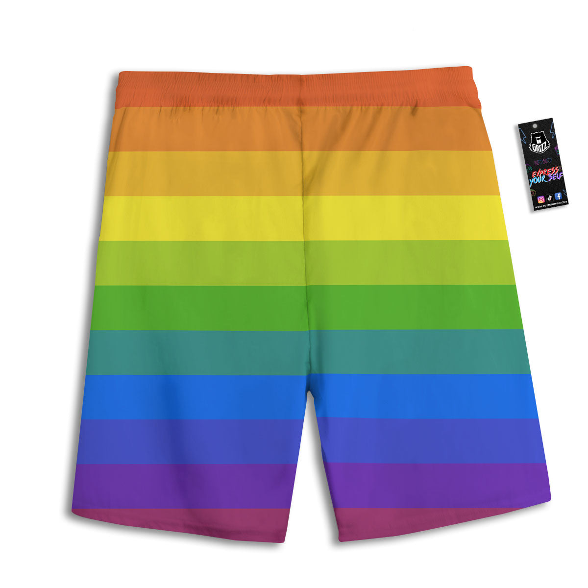 Rainbow Flag LGBT Pride Print Men's Athletic Shorts