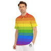 Rainbow Flag LGBT Pride Print Men's Golf Shirts-grizzshop