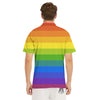 Rainbow Flag LGBT Pride Print Men's Golf Shirts-grizzshop