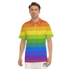 Rainbow Flag LGBT Pride Print Men's Golf Shirts-grizzshop