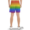 Rainbow Flag LGBT Pride Print Men's Gym Shorts-grizzshop