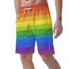 Rainbow Flag LGBT Pride Print Men's Shorts-grizzshop