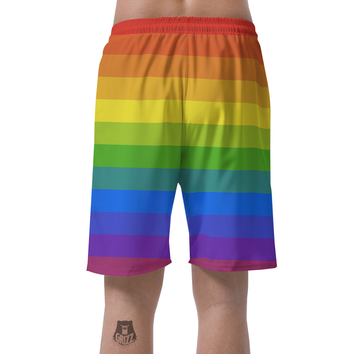 Rainbow Flag LGBT Pride Print Men's Shorts-grizzshop