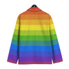 Rainbow Flag LGBT Pride Print Men's Sport Coat-grizzshop