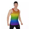 Rainbow Flag LGBT Pride Print Men's Tank Top-grizzshop