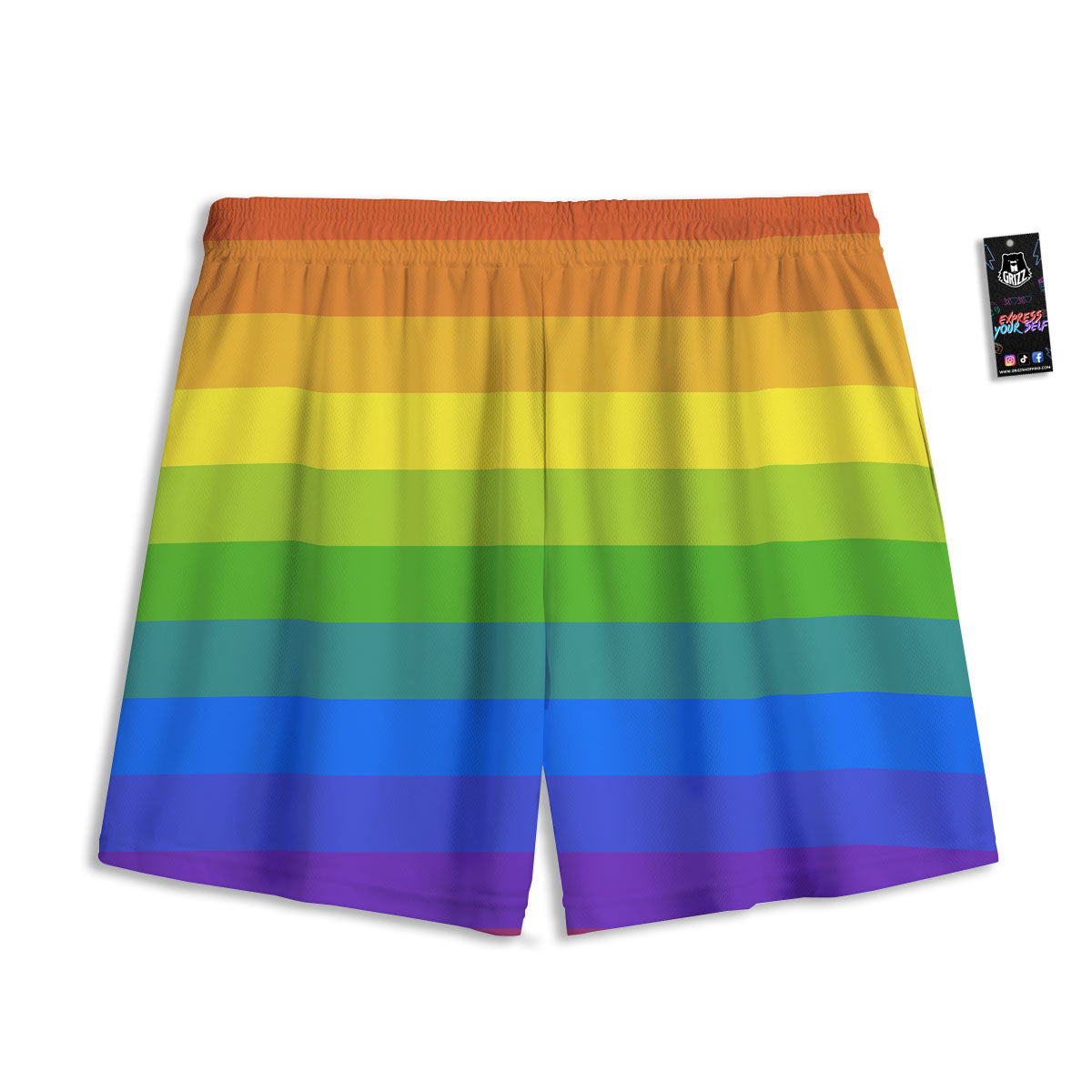 Rainbow Flag LGBT Pride Print Mesh Shorts