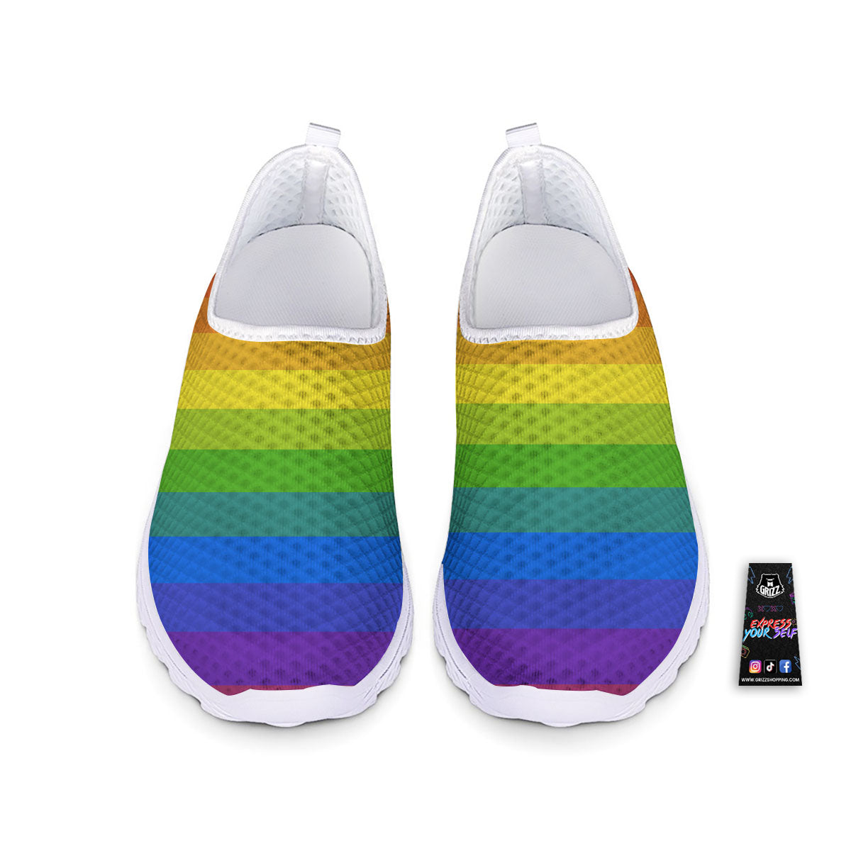 Rainbow Flag LGBT Pride Print Nurse Shoes-grizzshop