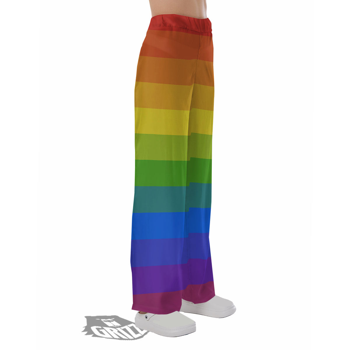 Rainbow Flag LGBT Pride Print Pajama Pants-grizzshop