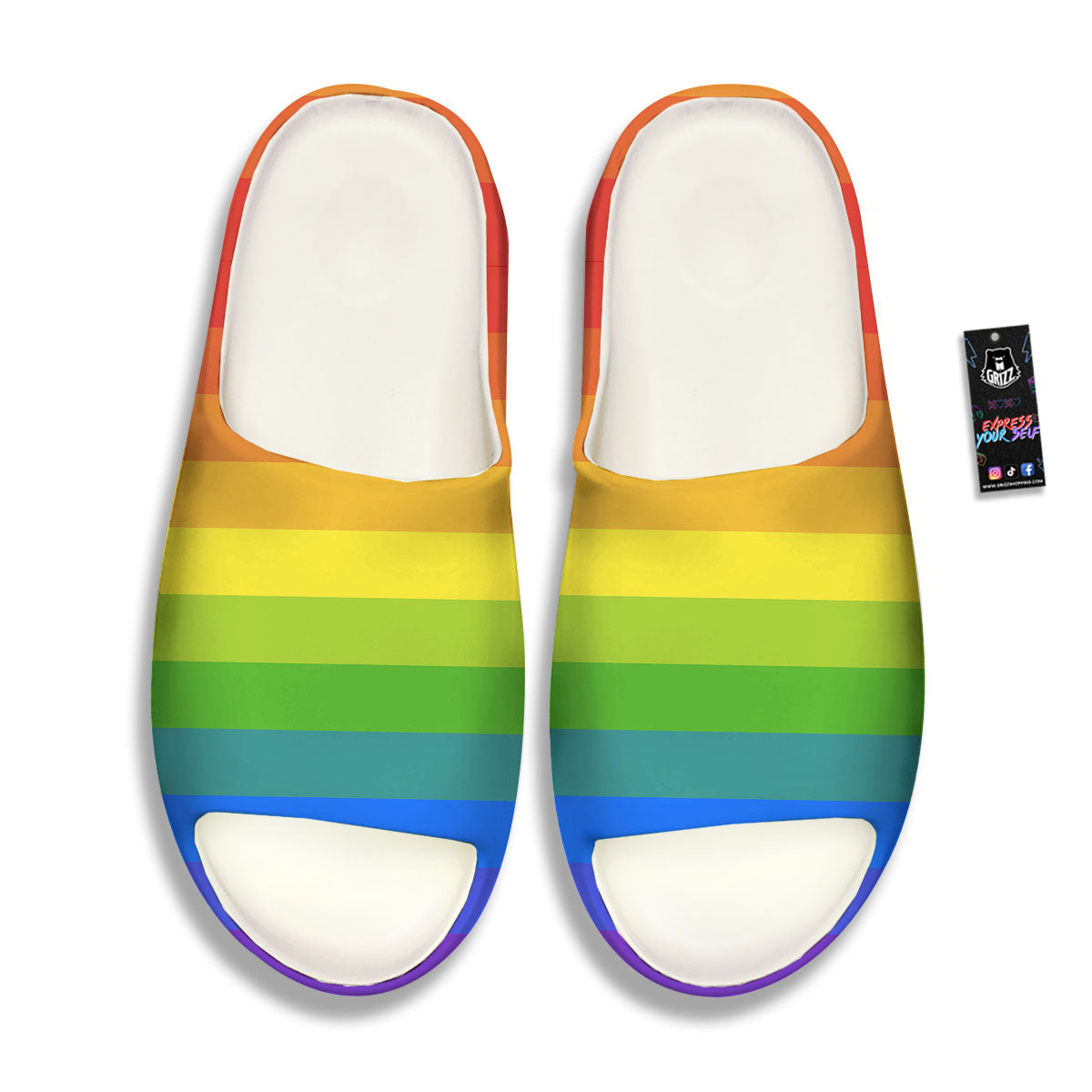 Rainbow Flag LGBT Pride Print Sandals-grizzshop