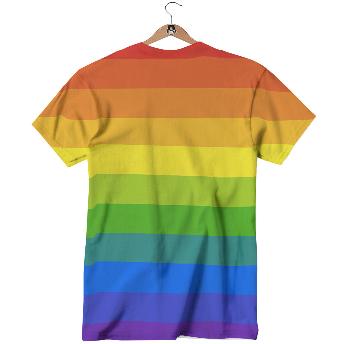 Rainbow Flag LGBT Pride Print T-Shirt-grizzshop