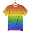 Rainbow Flag LGBT Pride Print T-Shirt-grizzshop