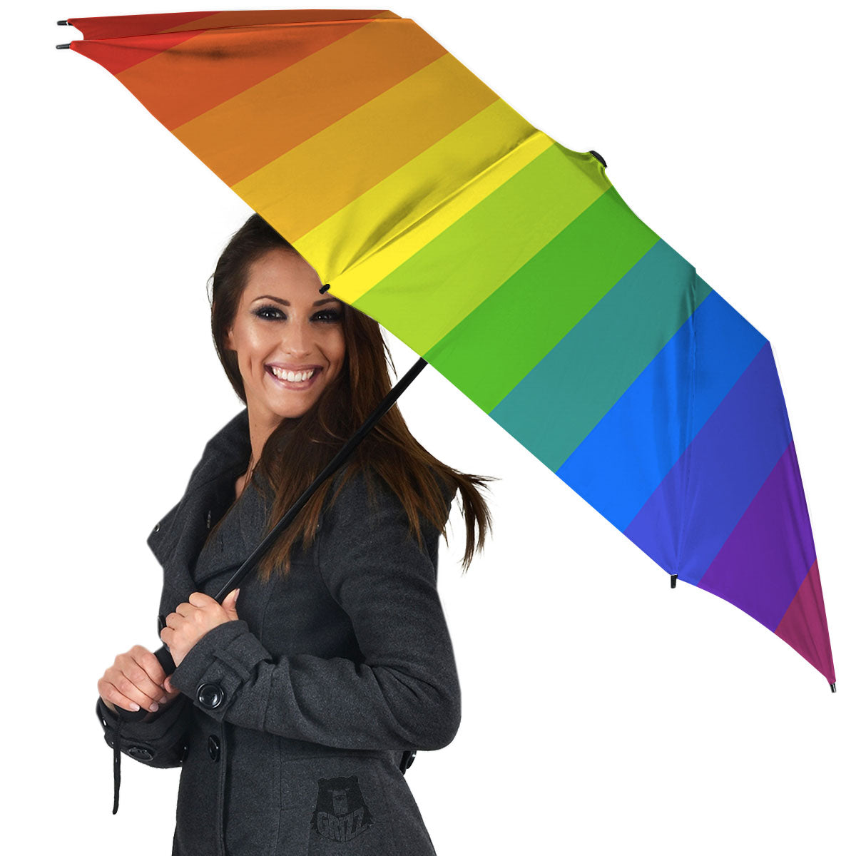 Rainbow Flag LGBT Pride Print Umbrella-grizzshop