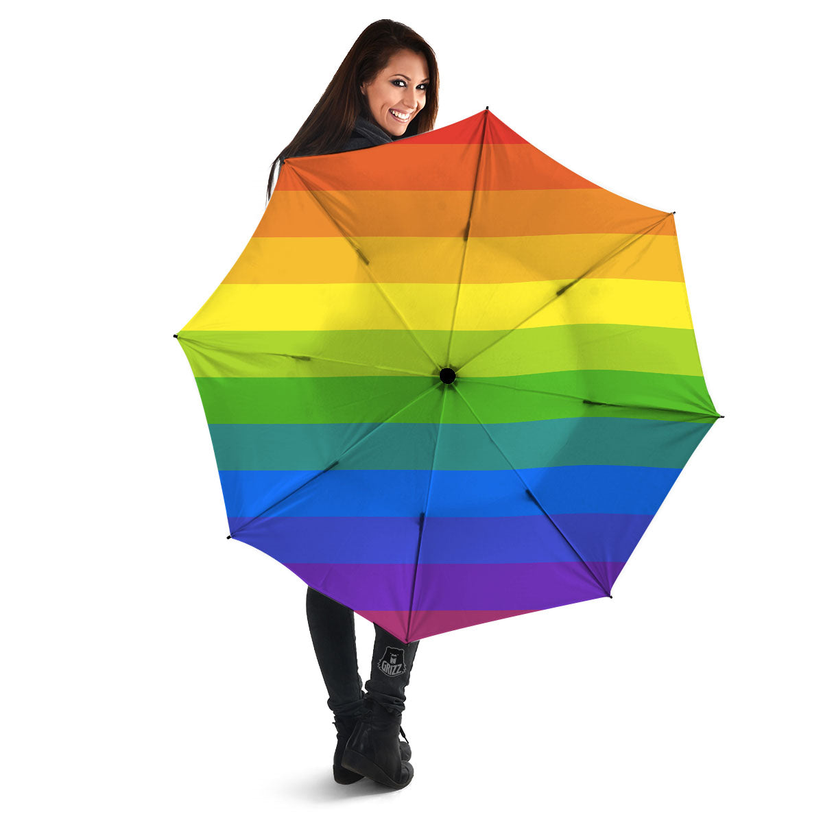 Rainbow Flag LGBT Pride Print Umbrella-grizzshop