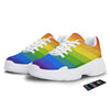 Rainbow Flag LGBT Pride Print White Chunky Shoes-grizzshop