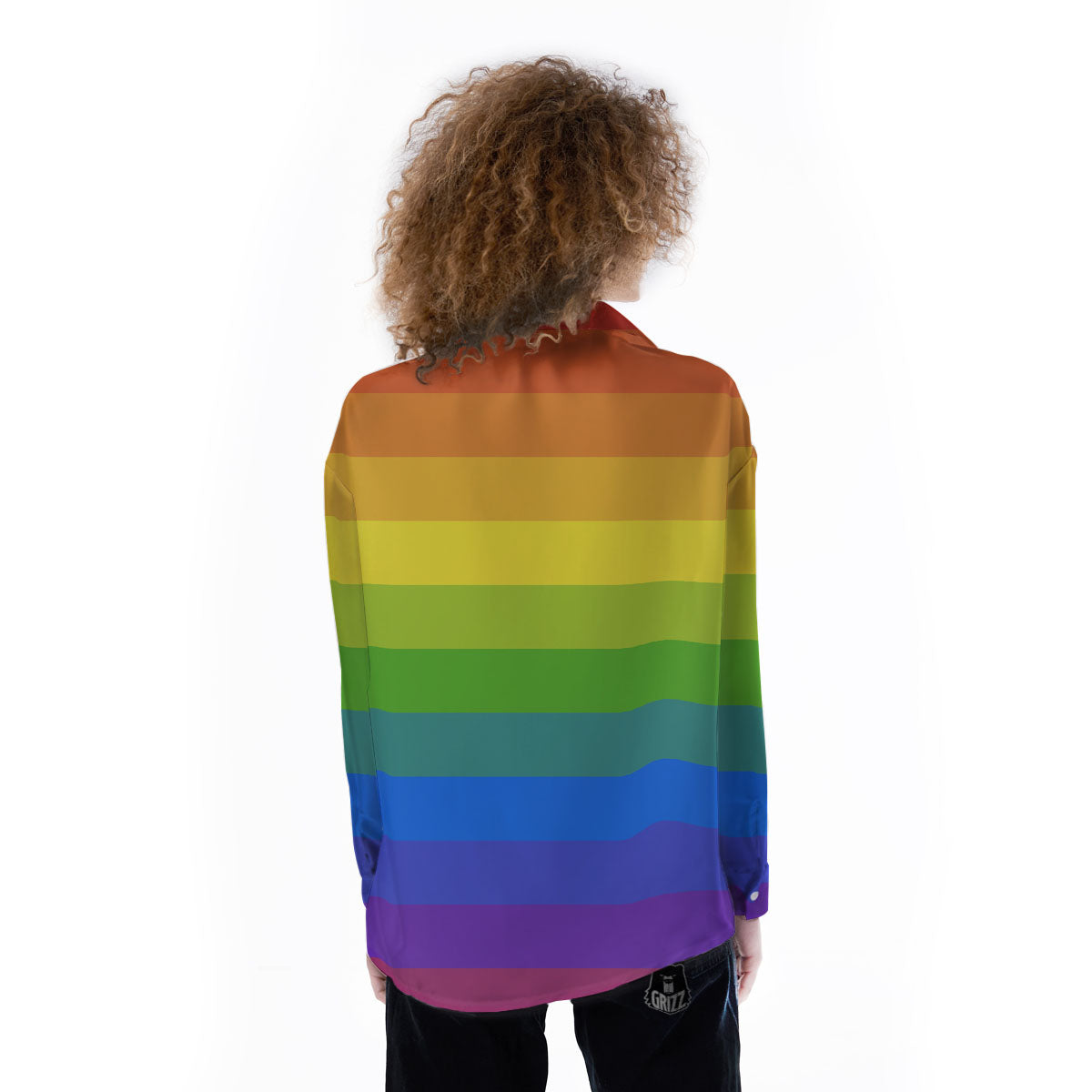 Rainbow Flag LGBT Pride Print Women's Long Sleeve Shirts-grizzshop