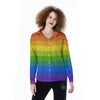 Rainbow Flag LGBT Pride Print Women's Long Sleeve Shirts-grizzshop