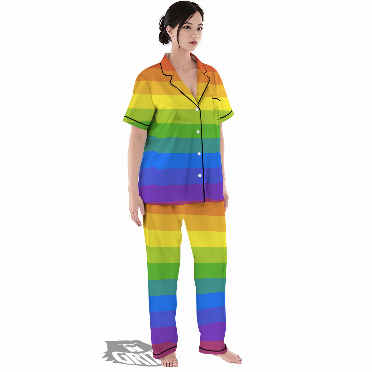 Rainbow Flag LGBT Pride Print Women's Pajamas Set-grizzshop