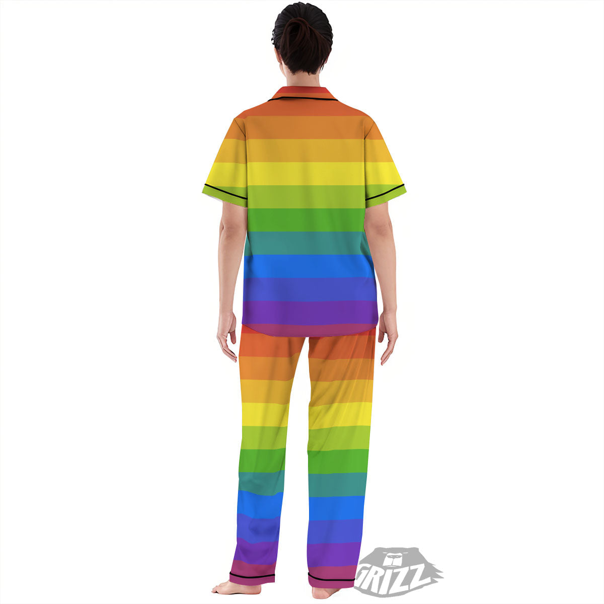 Rainbow Flag LGBT Pride Print Women's Pajamas Set-grizzshop