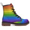 Rainbow Flag LGBT Pride Print Work Boots-grizzshop