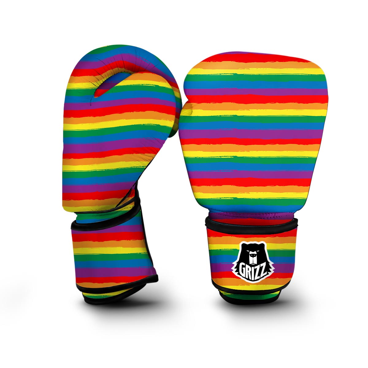 Rainbow Flag Lgbt Patterm Print Boxing Gloves-grizzshop