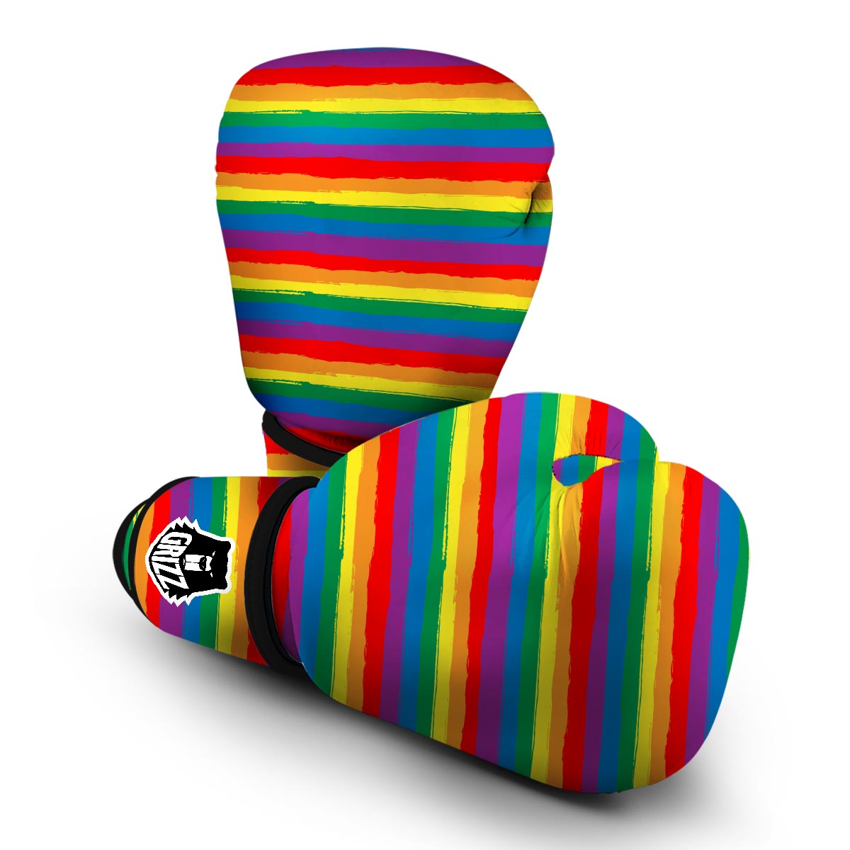 Rainbow Flag Lgbt Patterm Print Boxing Gloves-grizzshop