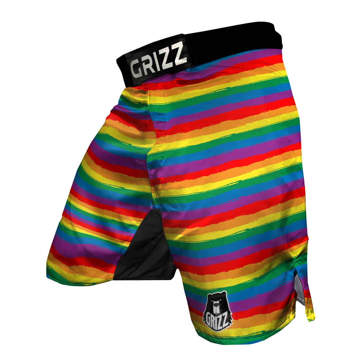 Rainbow Flag Lgbt Patterm Print MMA Shorts-grizzshop