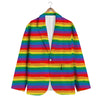 Rainbow Flag Lgbt Patterm Print Men's Blazer-grizzshop