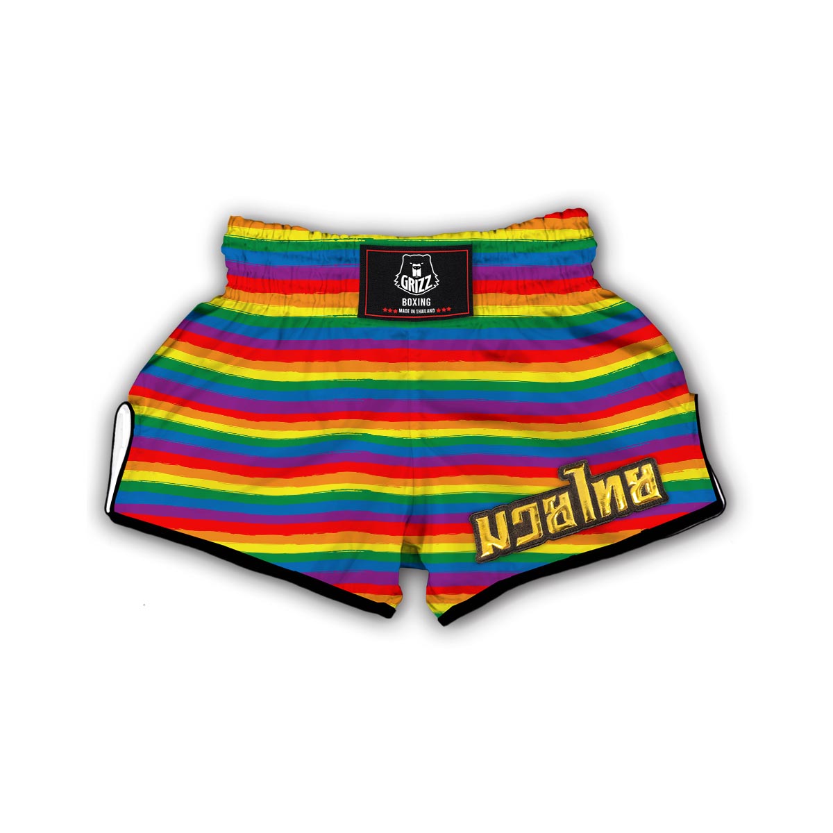 Rainbow Flag Lgbt Patterm Print Muay Thai Boxing Shorts-grizzshop