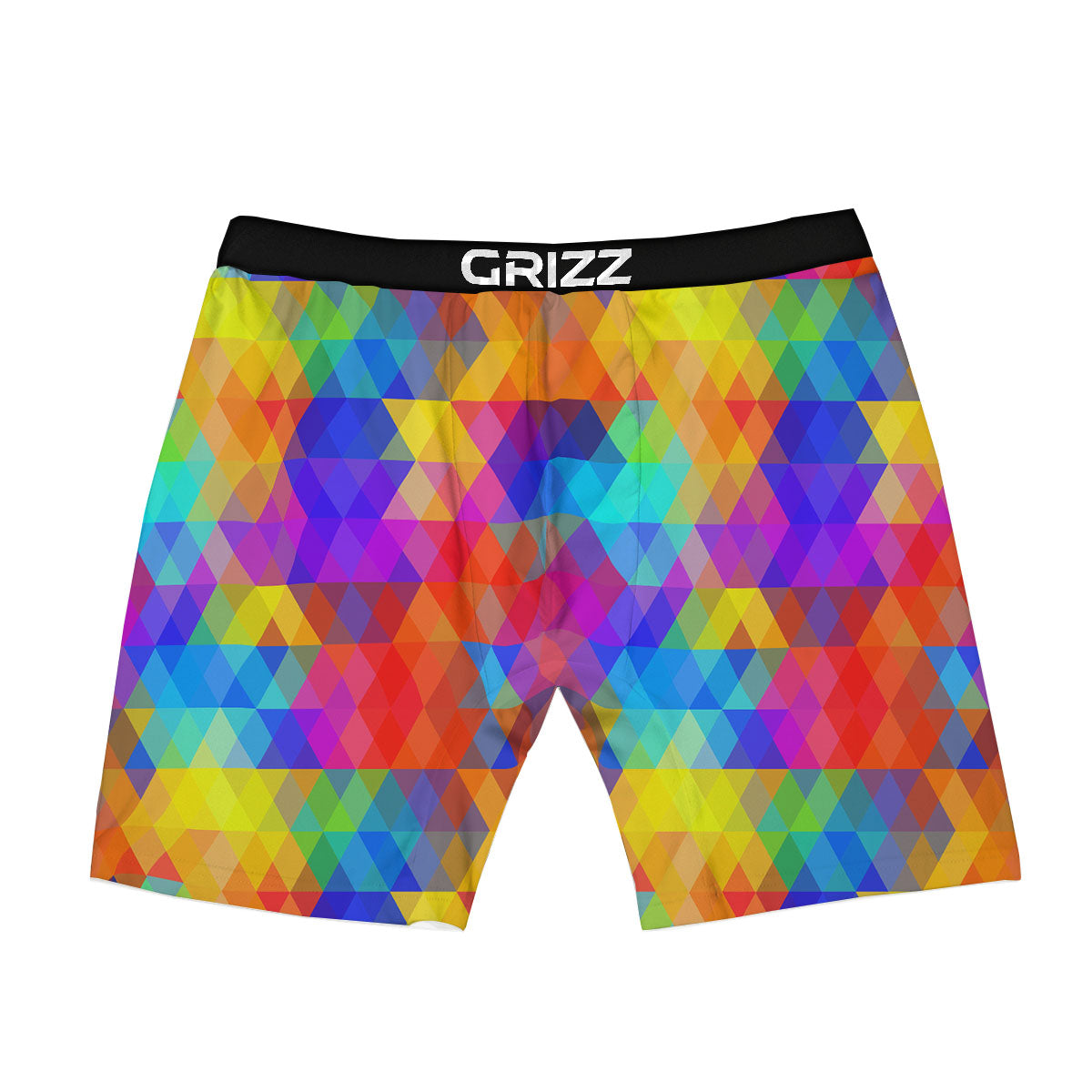 Rainbow Geometric Print Pattern Boxer Briefs-grizzshop