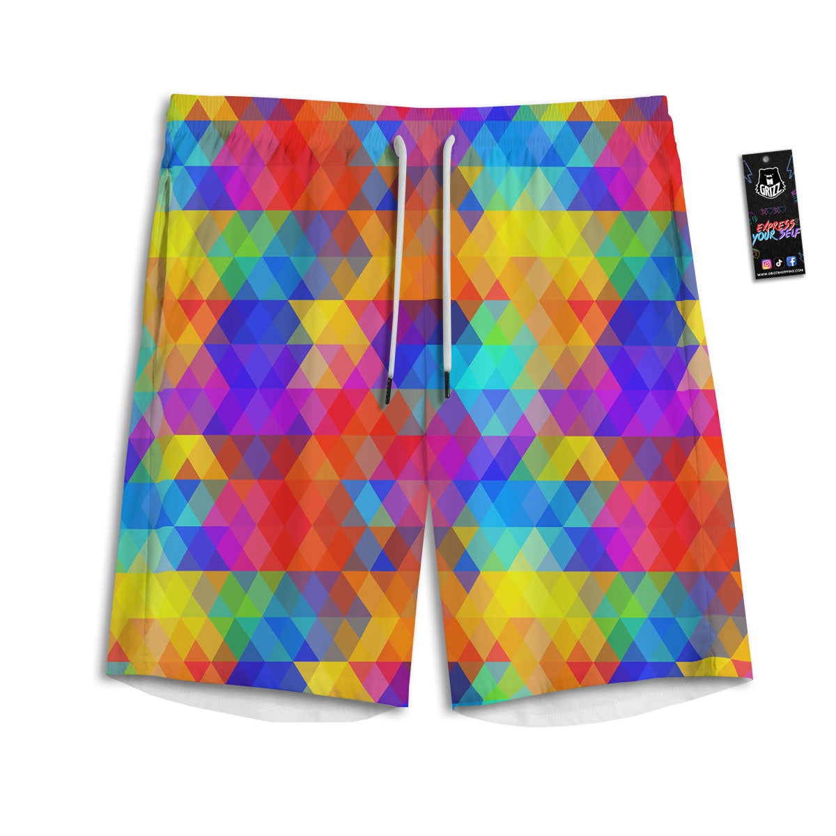 Samurai Japanese Print Pattern Men's Athletic Shorts