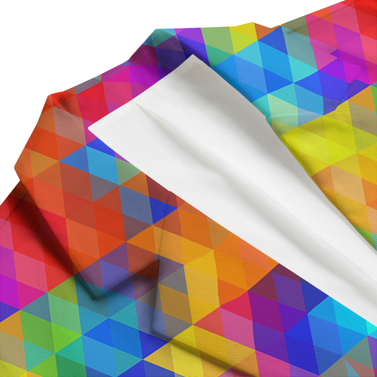 Rainbow Geometric Print Pattern Men's Blazer-grizzshop